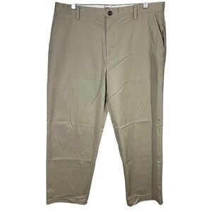 DOCKERS Mens D3 Easy Khaki‎ Pants Tan Flat Front Straight Fit 36x30